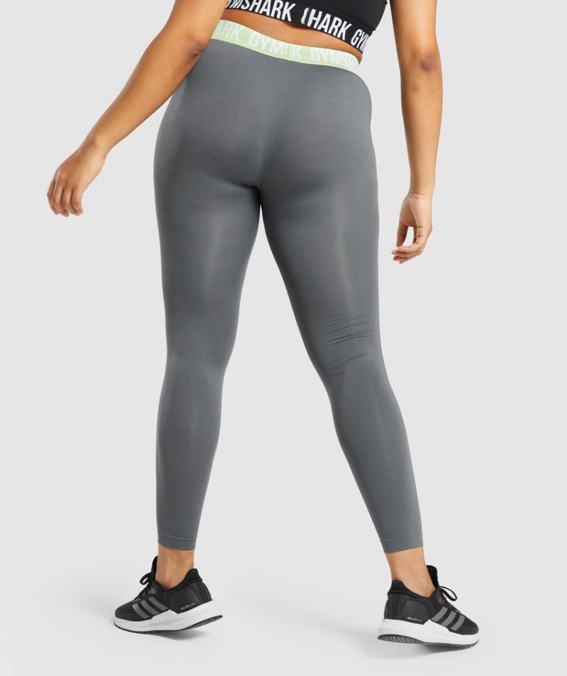 Women's Gymshark Fit Seamless Leggings Grey | NZ 3LHRAW